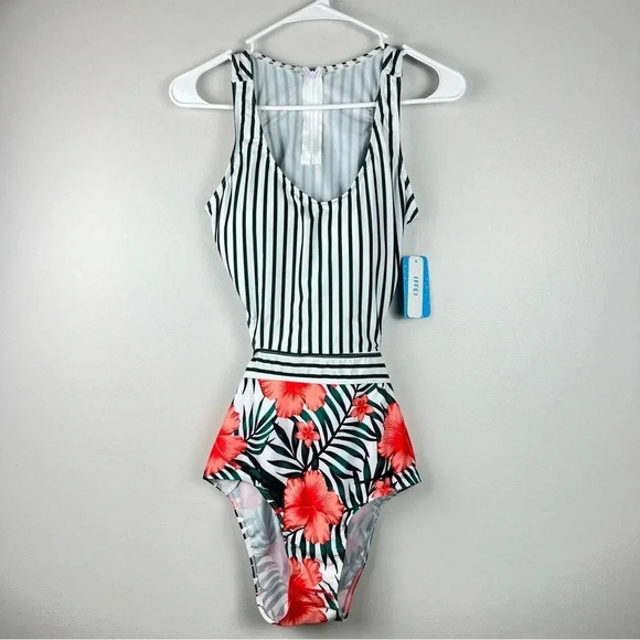 🏝️ Gorgeous Iffei One piece Swimsuit, Size Large, Beautiful Design, NWT - Picture 2 of 11